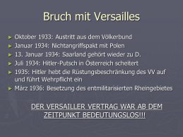 Bruch Versailler Vertrag