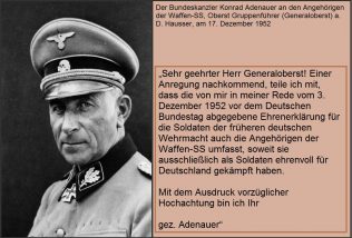 Adenauer zu SS Armee