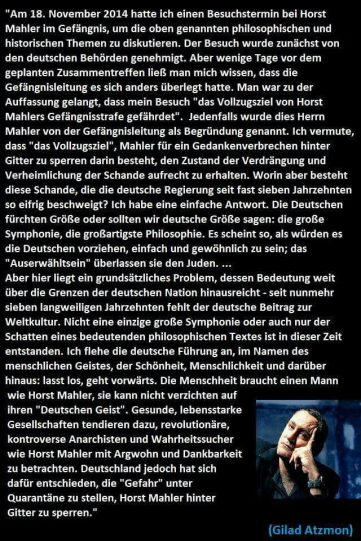 Atzmon zu Horst Mahler