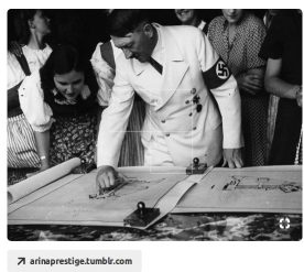 Adolf Hitler AH in weiß