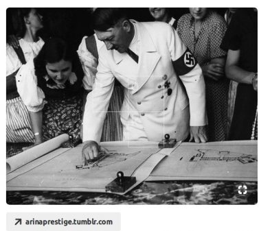 Adolf Hitler AH in weiß