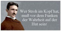 Tesla Stroh und Funken