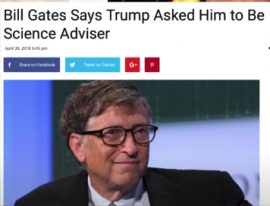 Bill Gates als Adviser durch Trump