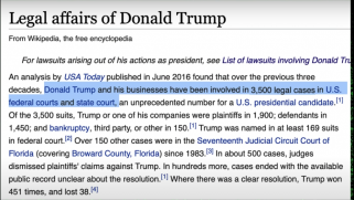 Trump WIki 3500 Anklagen