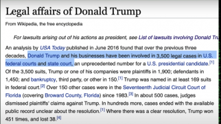 Trump WIki 3500 Anklagen